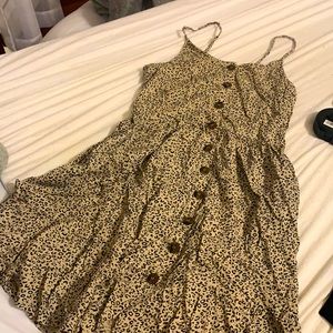 New without tags- cheetah button up dress
